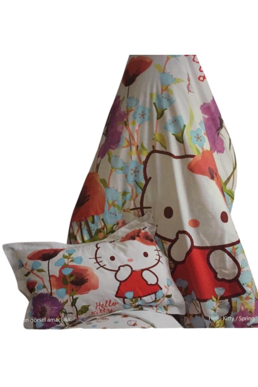 HELLO KITTIY SPRING GENÇ  TEK KİŞİLİK NEVRESİM TAKIMI