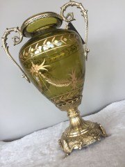 Yeşil Kulplu Kucuk Vazo 37Cm
