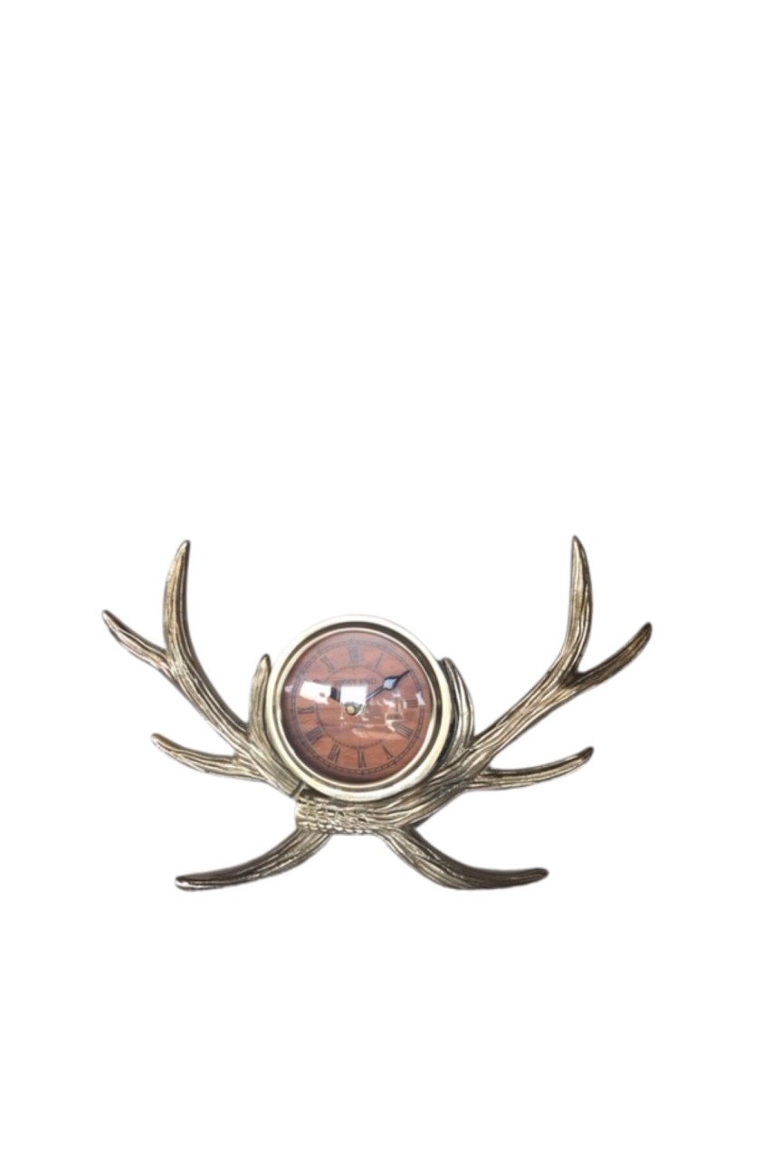 Antler Boynuz Masa Saatı Gold 35.5x11.5x22.8 Cm