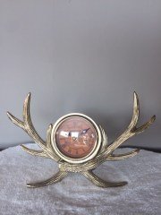 Antler Boynuz Masa Saatı Gold 35.5x11.5x22.8 Cm
