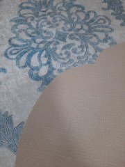 Oval Kaymaz  Taban  Mavi-Beyaz 120*180 Halı