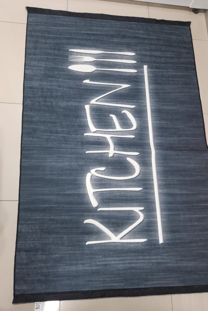 Yazılı Kaymaz Taban Mutfak Halısı 120*180