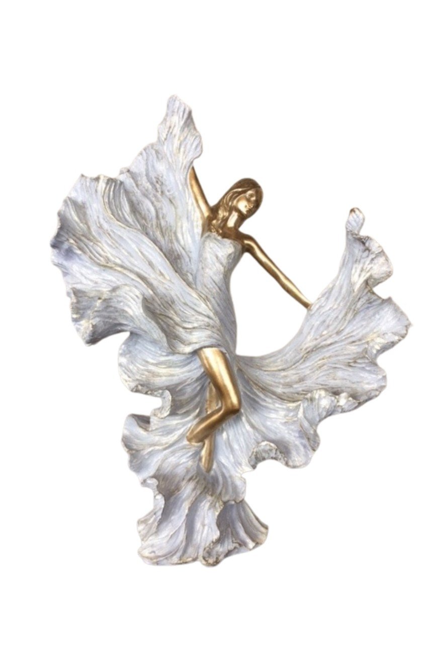 polıersin kadın biblo beyaz gold 24x10x3
