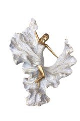 polıersin kadın biblo beyaz gold 24x10x3