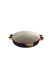 Siyah Oval Porselen Servis 31x20 cm
