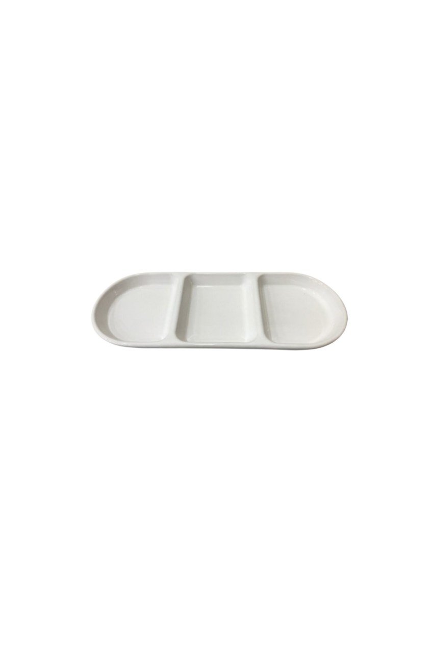 Oval 3 Bölmeli Çerezlik 26x10 Cm Rna005