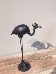siyah flamingo obje 7*7*24 cm