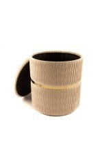 Krem Gold Kemerli Puf 39x45cm