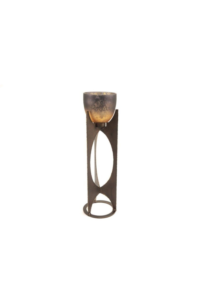 Vintage Bronz Cam Mumluk 14x47cm