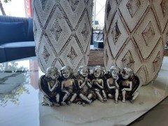 Sıralı Melek Biblo Gümüş 20*8 cm