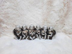 Sıralı Melek Biblo Gümüş 20*8 cm