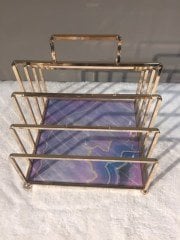 MOR GOLD METAL DERGILIK 25x25x27 CM