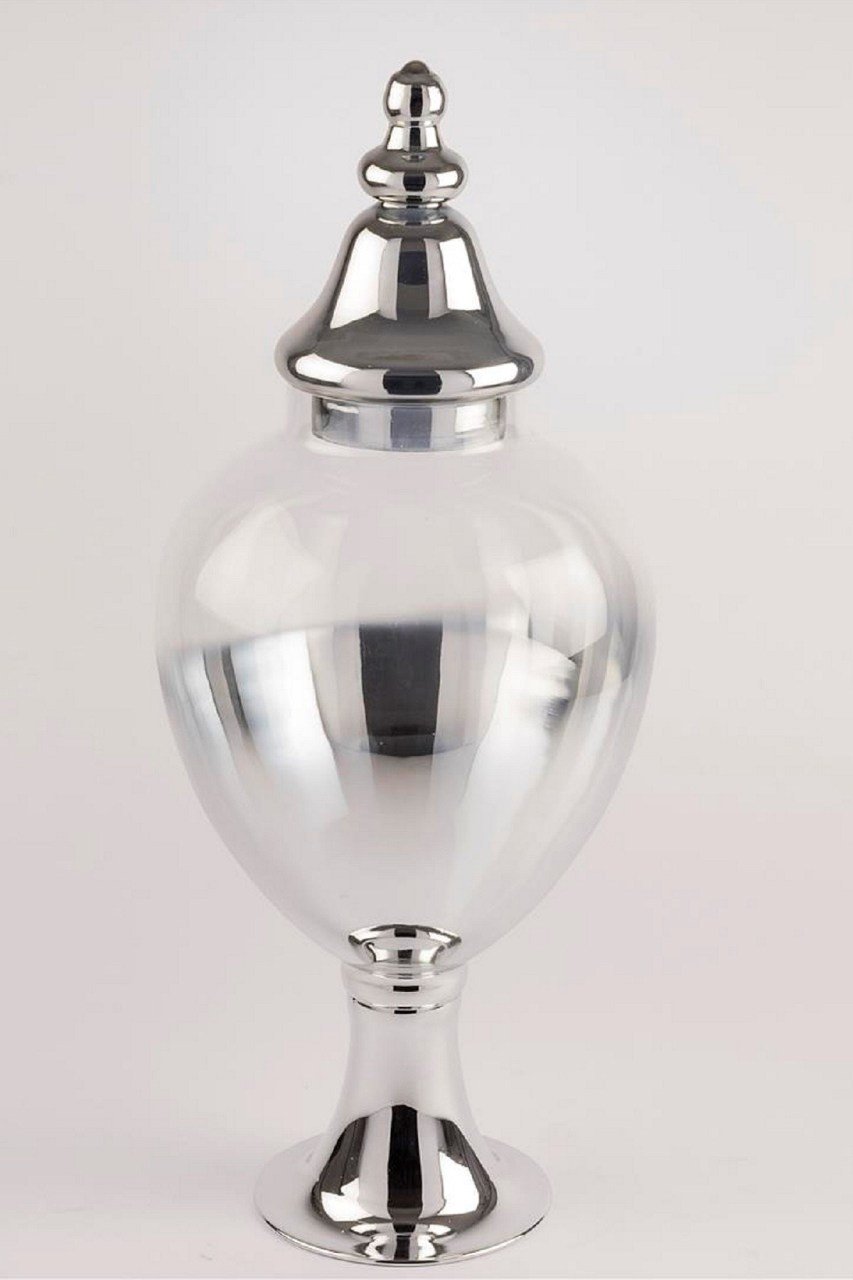Gümüş Kapaklı Dekoratif Kavanoz 55 cm P100.868064