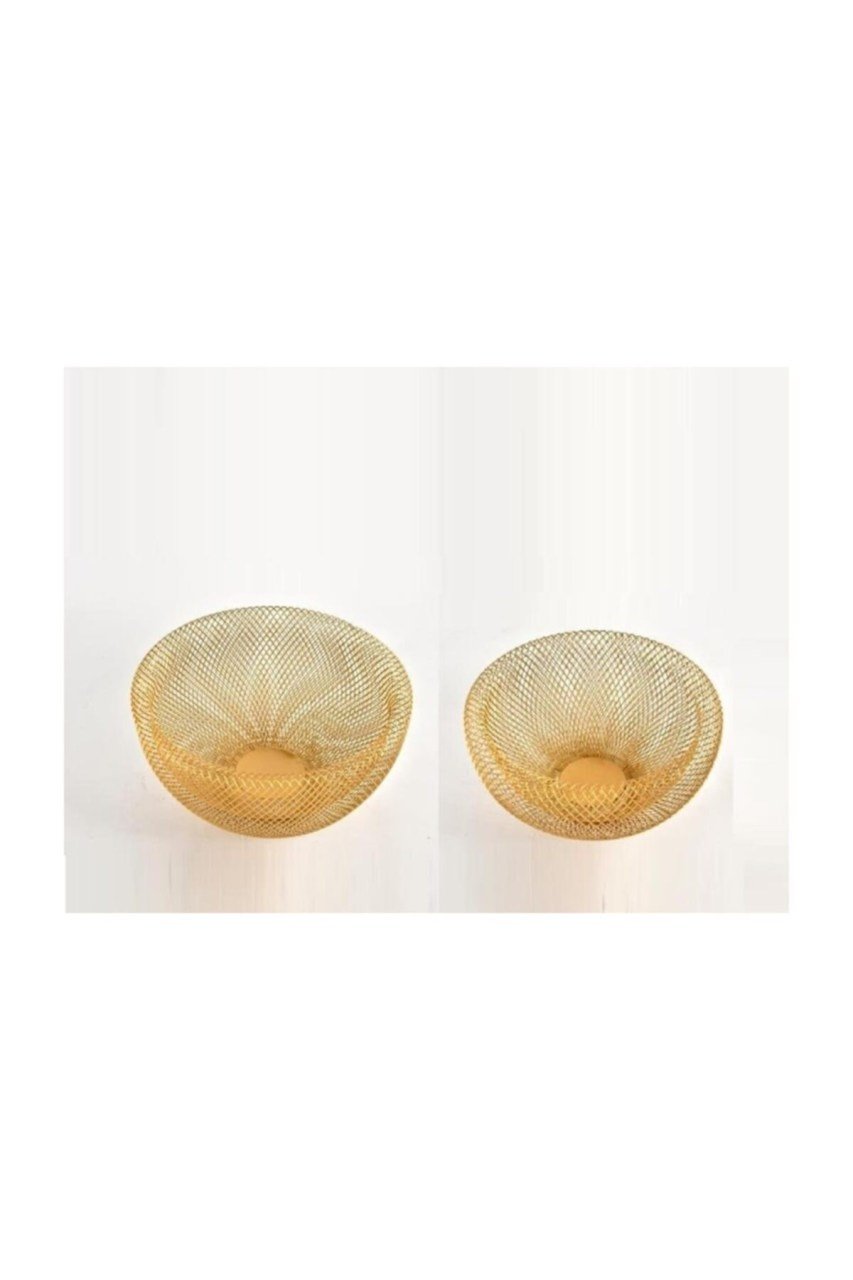 Marble Dekor Metal Kase Gold 29*29*15-25*25*13cm