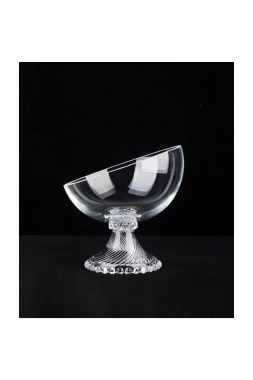 Cam 20x21 Cm Egik Ayaklı Büyük Cam Kase 60302