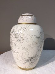 beyaz gold oval kup 20x20x31 cm